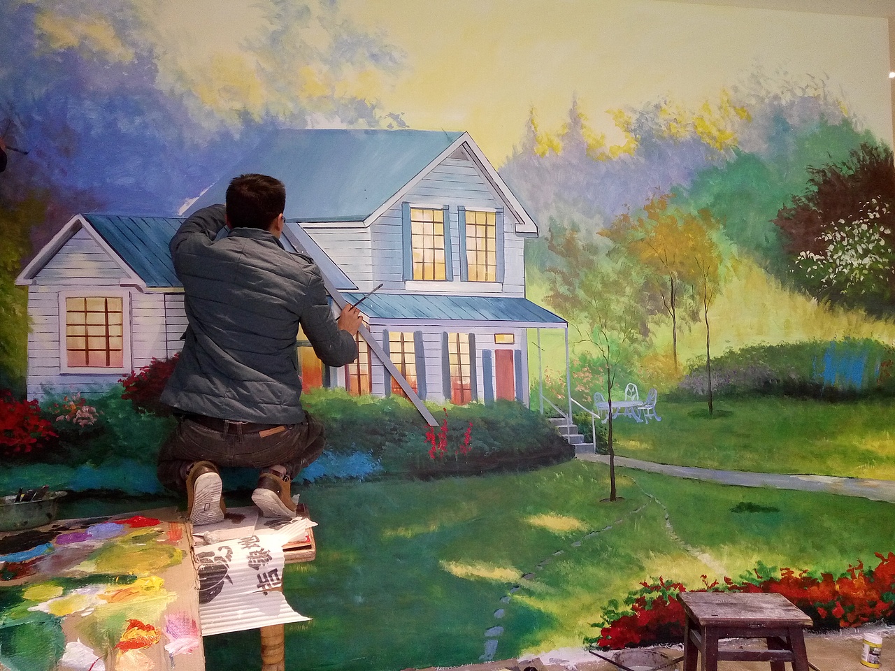 3D墙绘,3D墙画,成都墙绘,成都彩绘,成都壁画