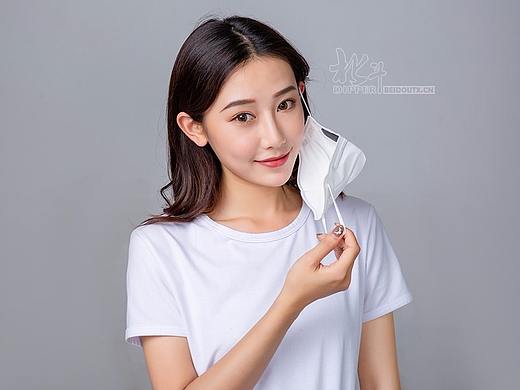 模特小白-口罩拍摄 静物产品拍摄 模特拍摄 雾霾拍摄