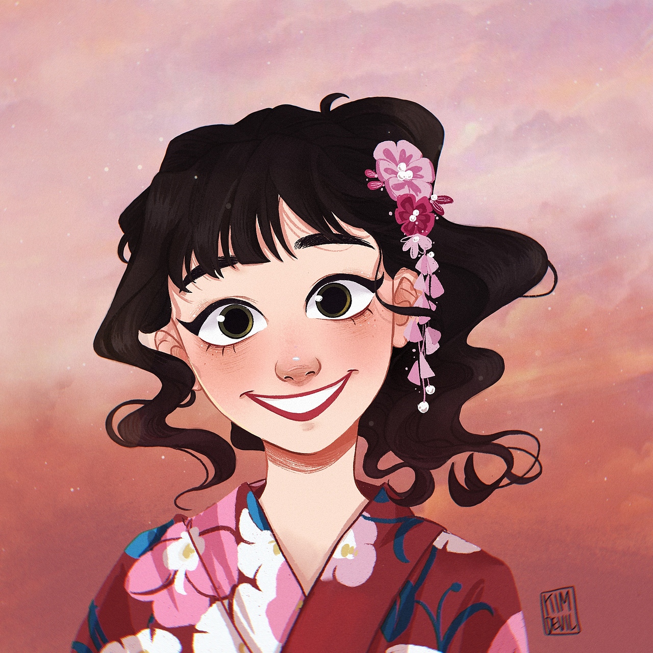 手繪頭像浴衣系列（圖ZMTk3ODk3NjI4） - 商業(yè)插畫 - 站酷設(shè)計(jì)師東嶼原創(chuàng)素材 - 站酷ZCOOL