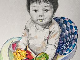 女兒1歲素描