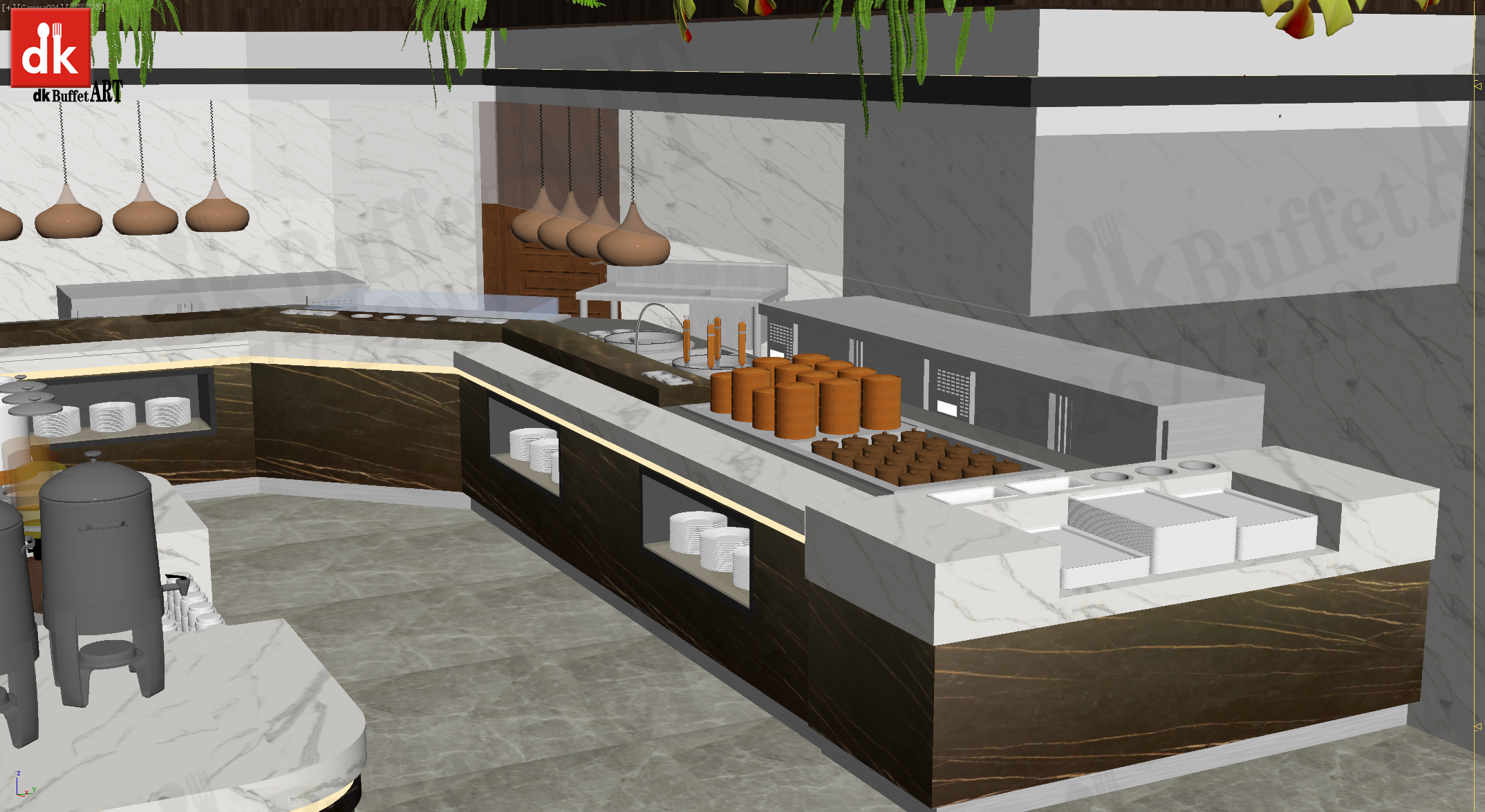 酒店自助餐保温台 移动布菲台设计图片 保温取餐台厂家