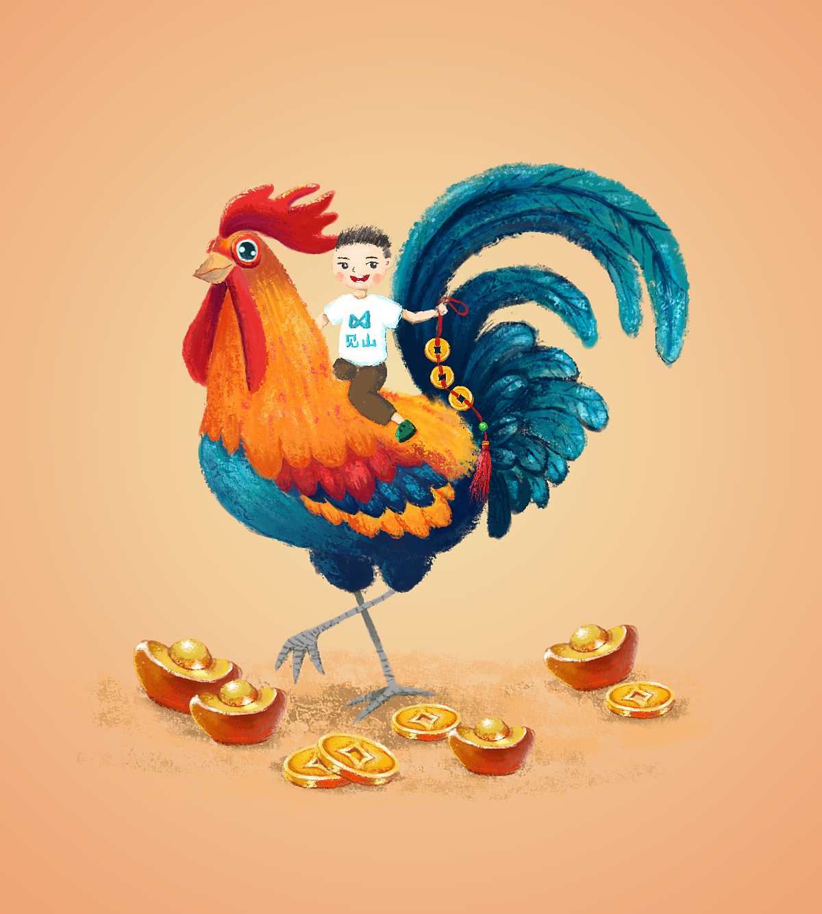 骑大鸡的少年冲冲冲