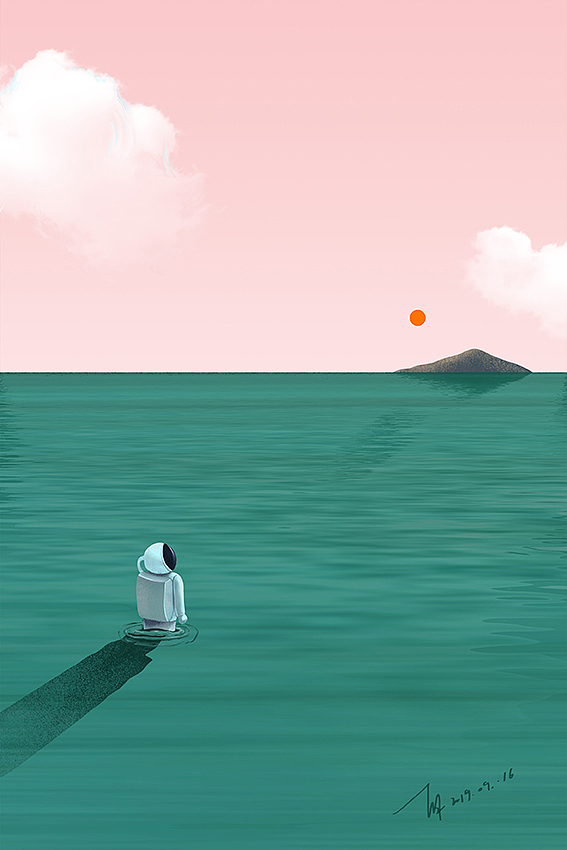 去一个陌生的岛上,看一次日落,然后回家。