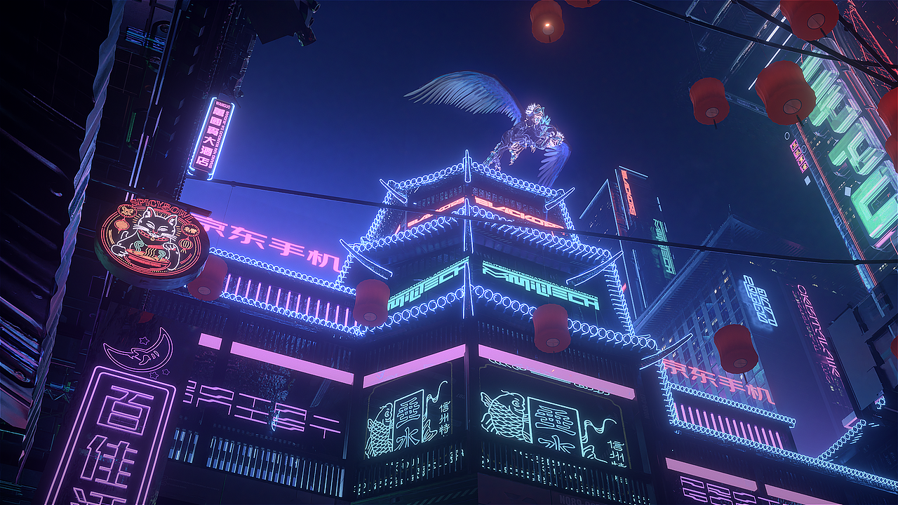 赛博朋克山海经 - OPPO K9 PRO（图ZMjkyMTA4MTk2） - Motion Graphic - 站酷设计师NAXX_Studio原创素材 - 站酷ZCOOL