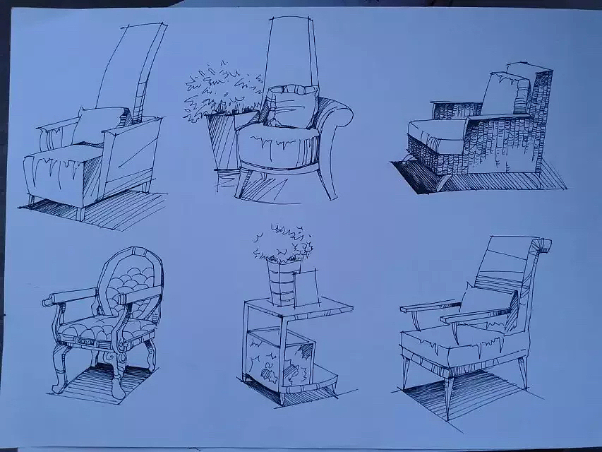 以前大一手绘作业（图ZODUzMDUyNTI=） - 家装设计 - 站酷设计师青墨淡许原创素材 - 站酷ZCOOL