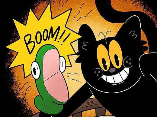 更新更新 根据我家猫创作的一组插画