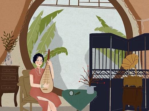 旗袍人物插画（个人主页-ZNDY0OTgyMjQ=） - 艺术插画 - 站酷设计师yang小洋原创素材 - 站酷ZCOOL