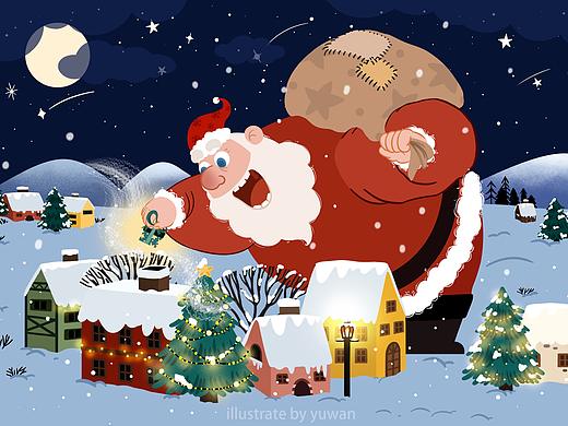 【商业插画】🎄圣诞快乐（个人主页-ZNTUwNzAyODQ=） - 商业插画 - 站酷设计师51g鱼丸在画画原创素材 - 站酷ZCOOL