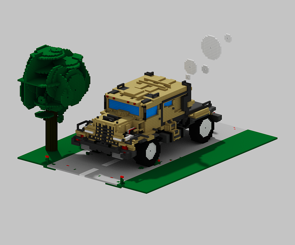 MagicaVoxel--卡车头（图ZMzQwNzg3MTgw） - 动画/影视 - 站酷设计师Maxyang1900原创素材 - 站酷ZCOOL