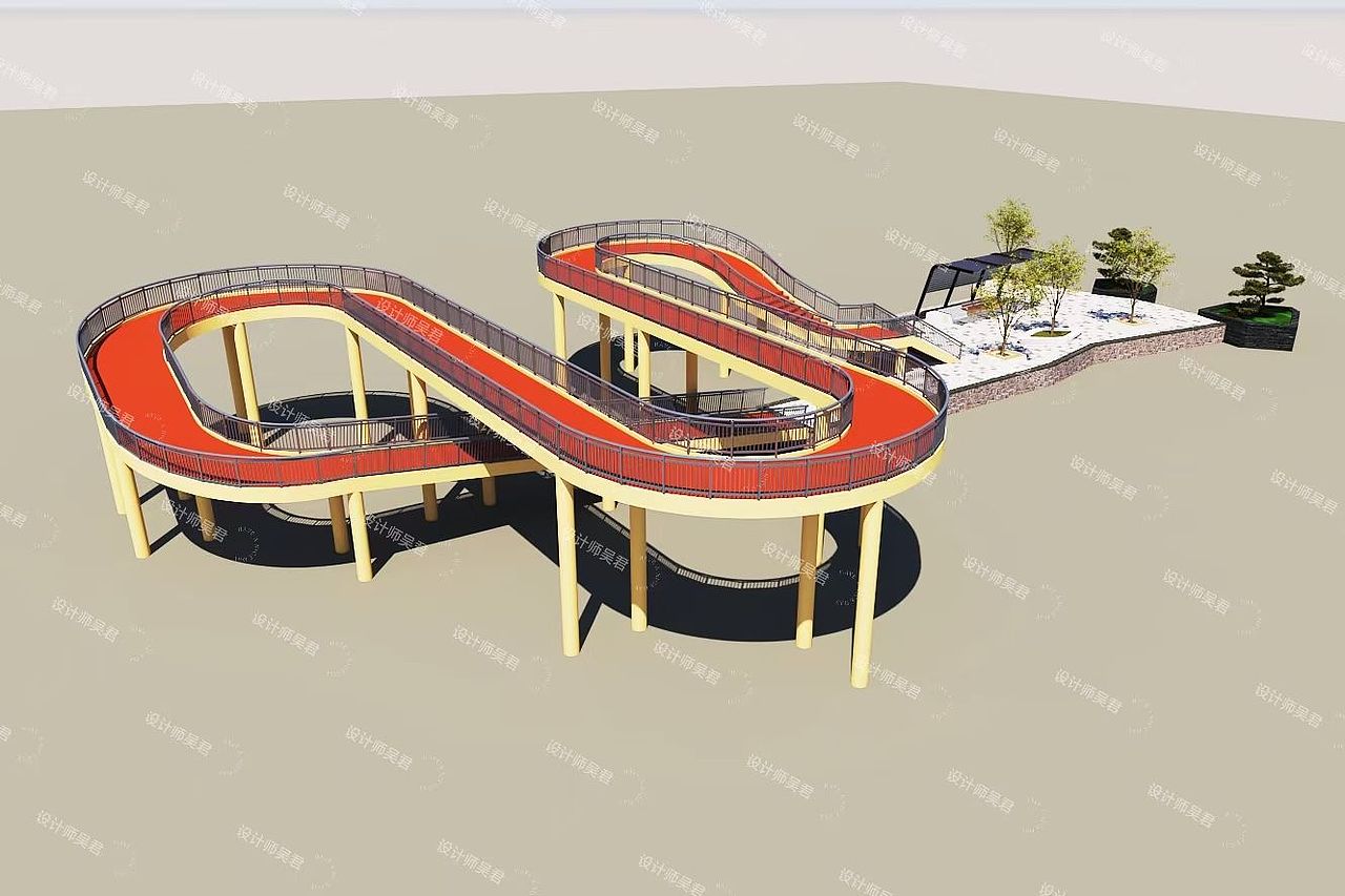 设计单——天桥建模渲染！（图ZMzYxMTQxNDc2） - 建筑/空间 - 站酷设计师模途漫漫原创素材 - 站酷ZCOOL