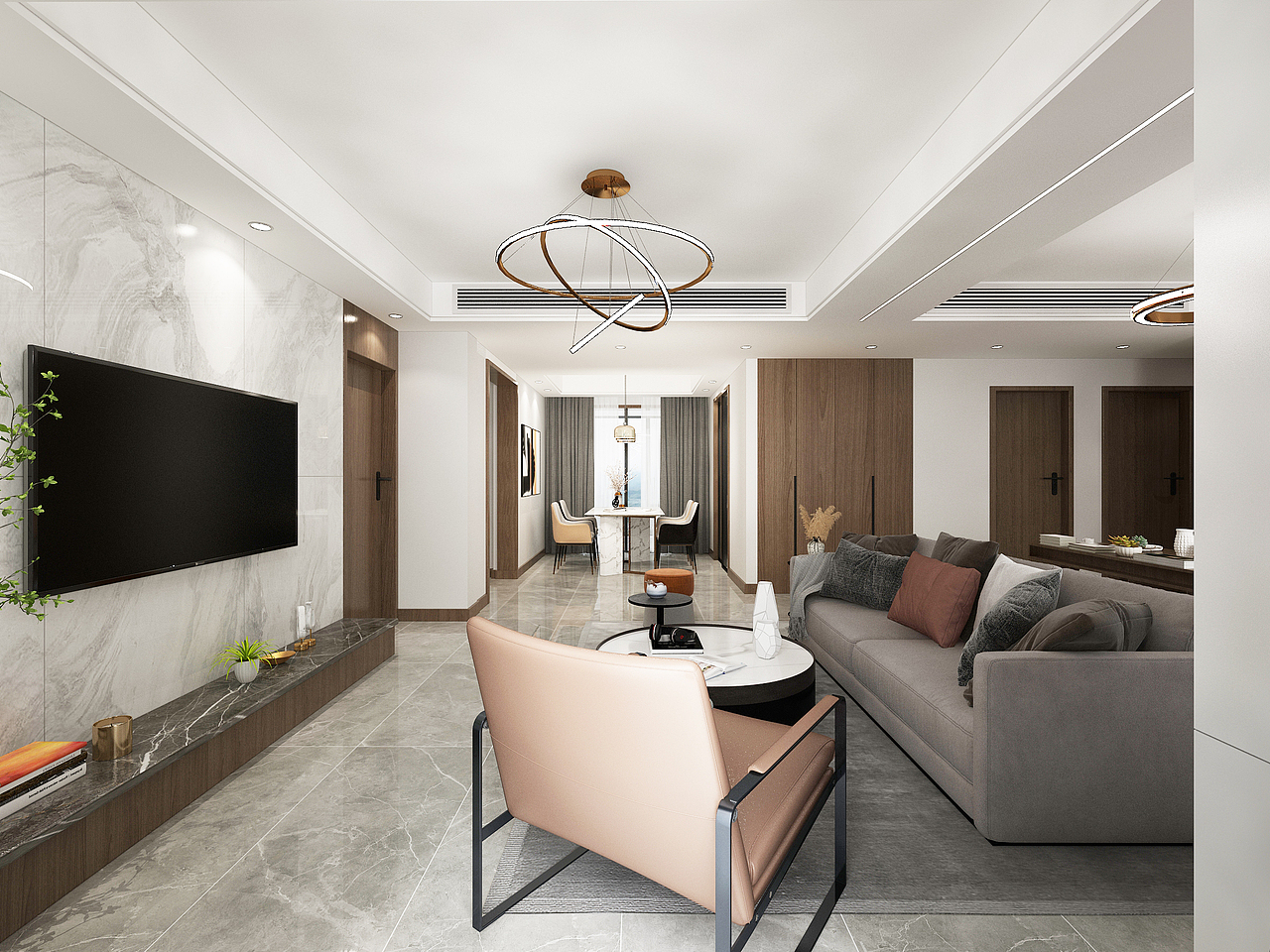 济南万泰装饰鲁能泰山七号147平现代简约风格案例