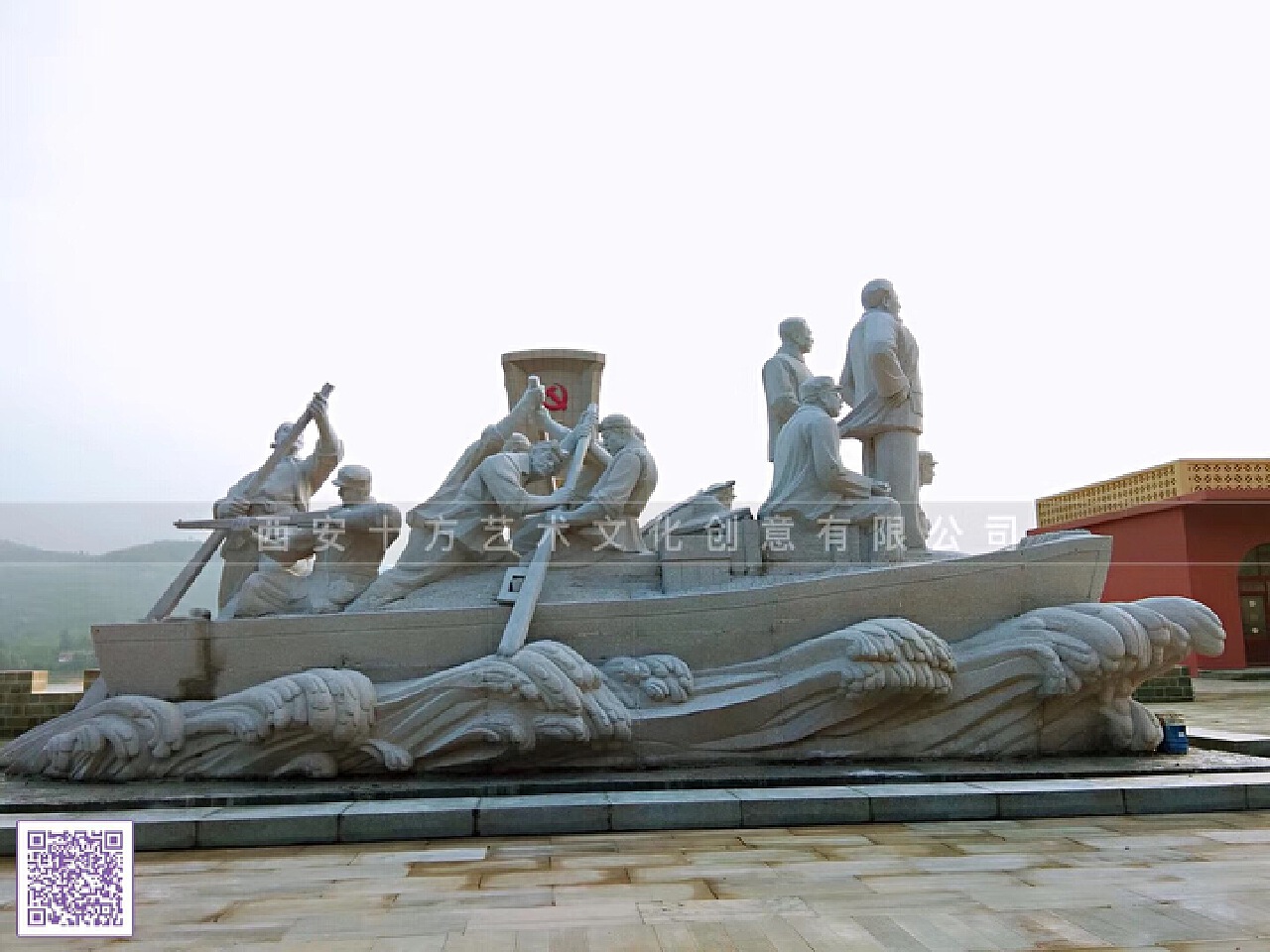 陕北榆林吴堡东渡黄河石材雕塑制作_西安十方彩绘雕塑-站酷ZCOOL