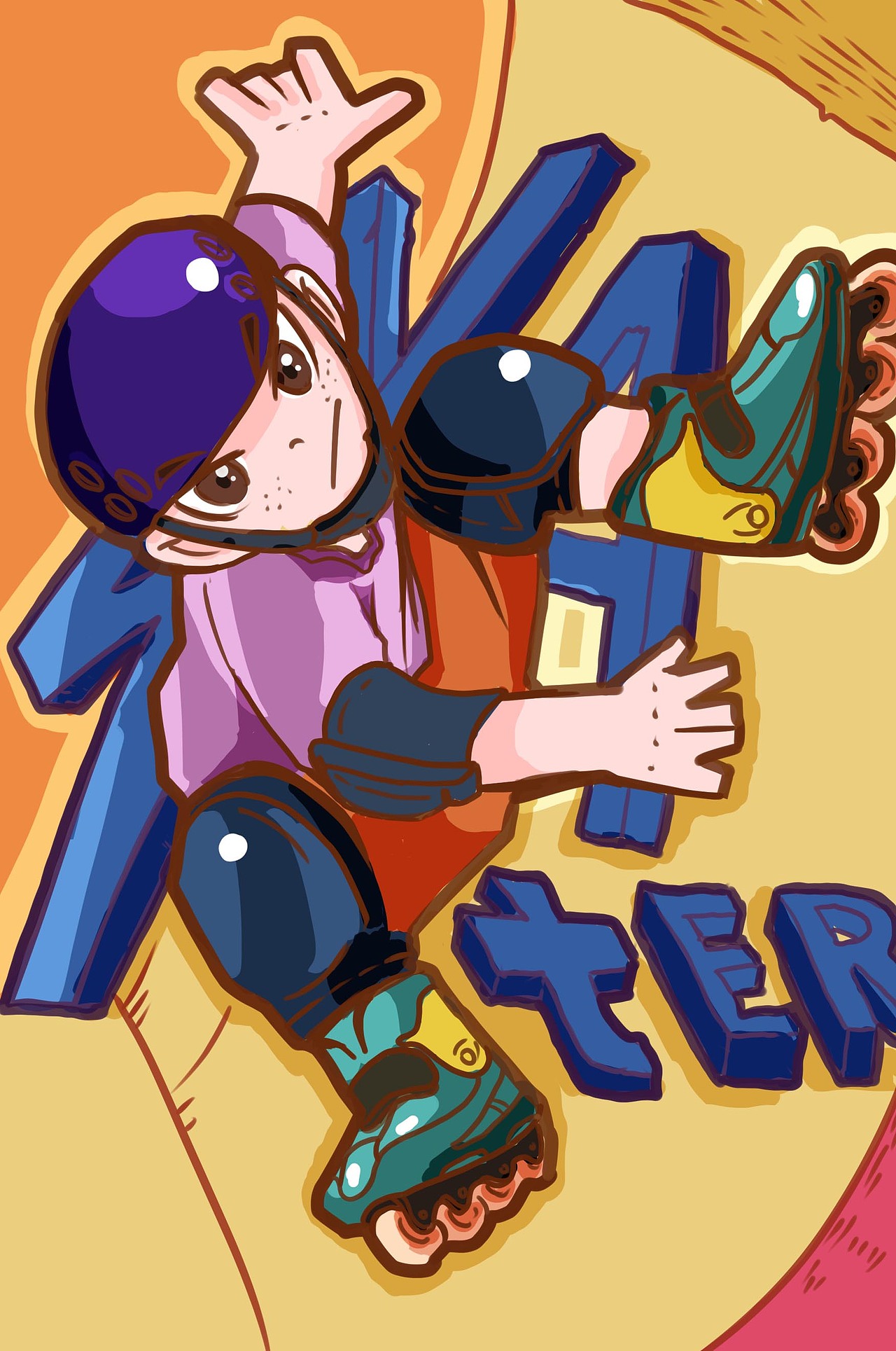 《必胜》标签极限运动轮滑滑板bmx街头涂鸦风作品信息创作时间2018/07