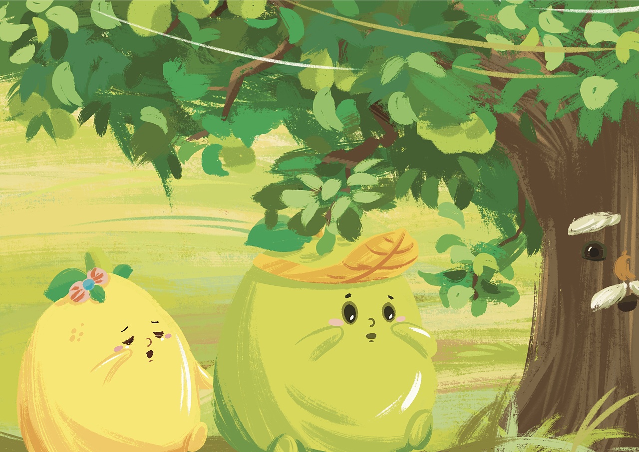 昆明呈贡宝珠梨ip儿童绘本插图设计