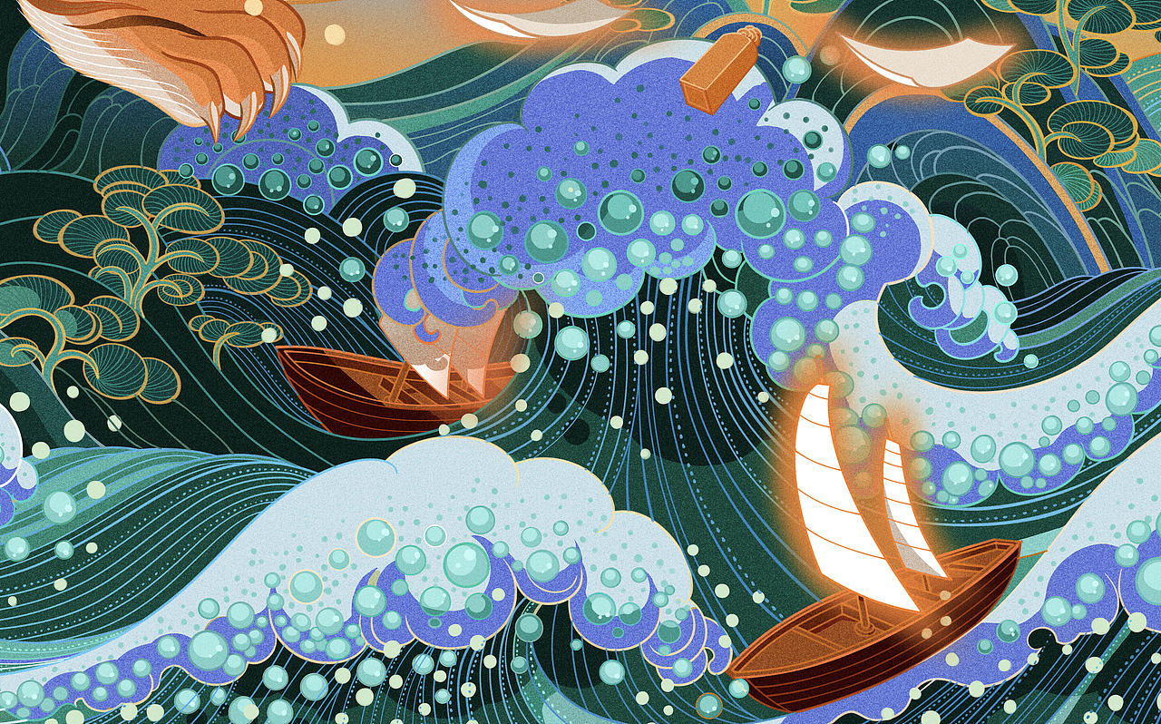 聊斋志异系列插画-《苗生》（图ZMzUwNTg2NzQ4） - 商业插画 - 站酷设计师唐众汤忠原创素材 - 站酷ZCOOL