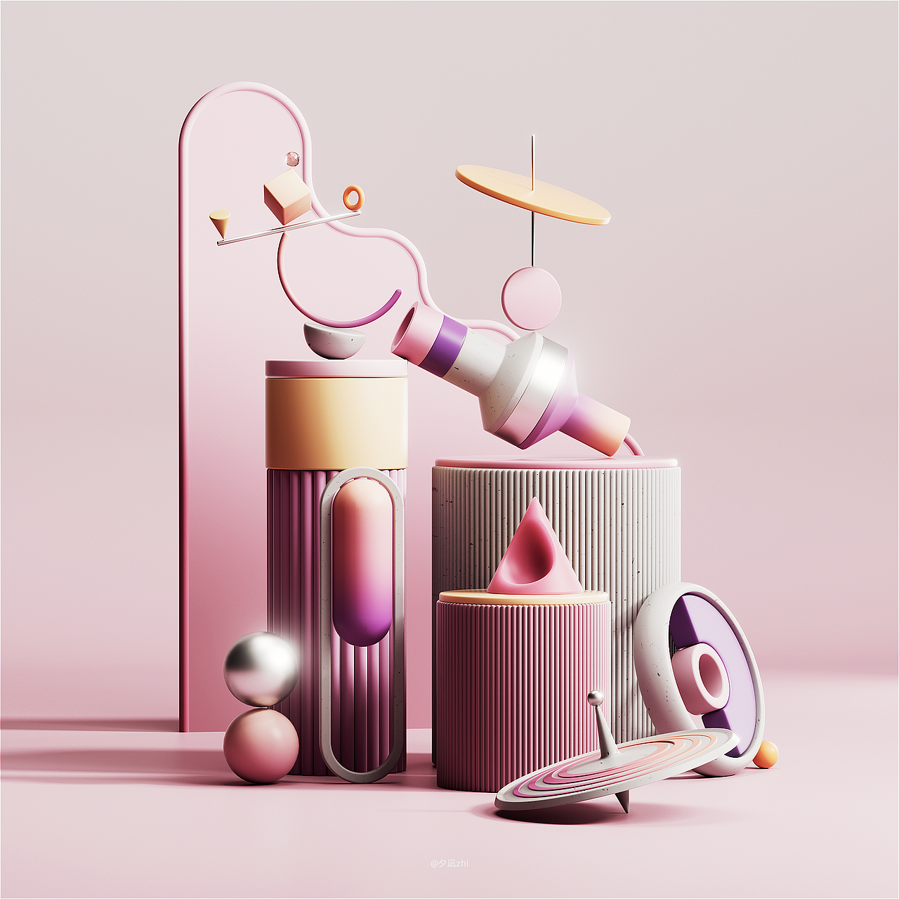 简易模型搭建和配色练习