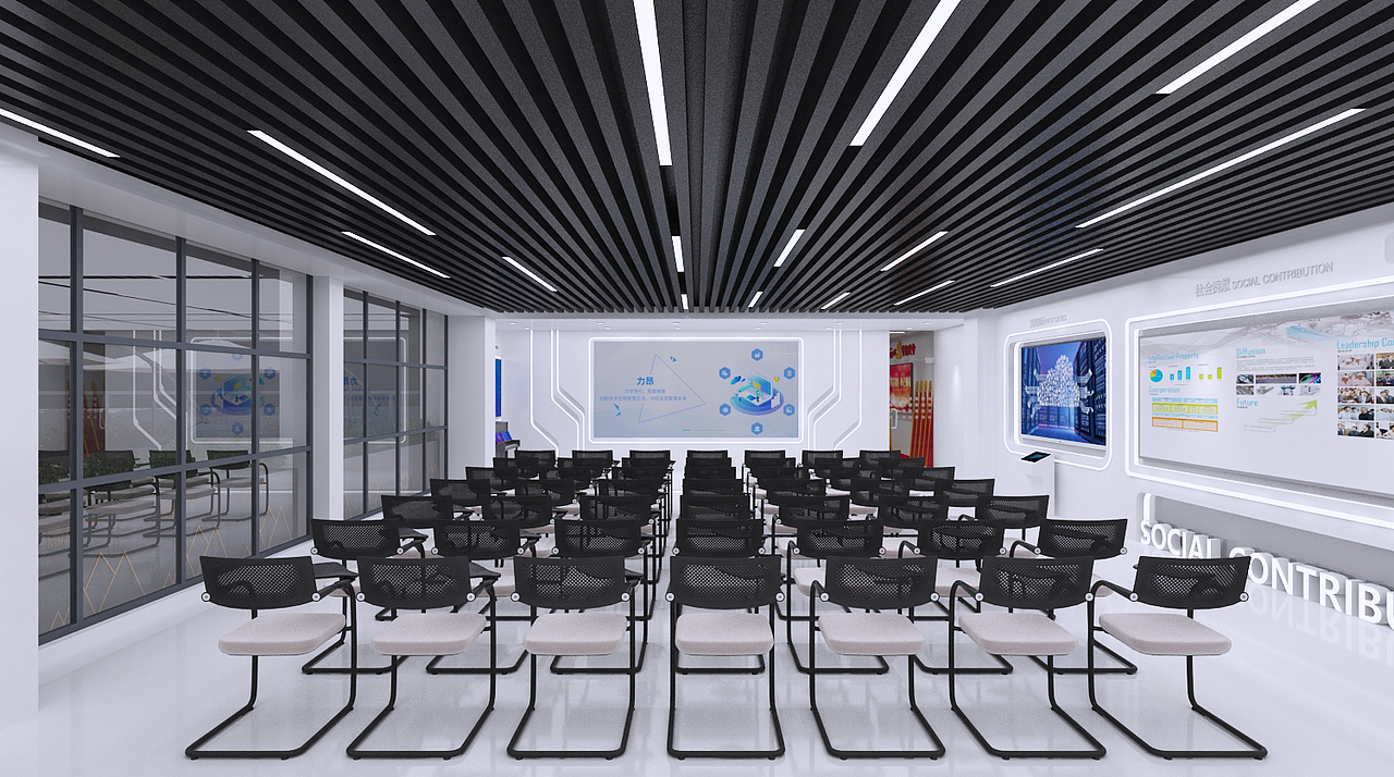 力昂企业文化厅设计3D效果图