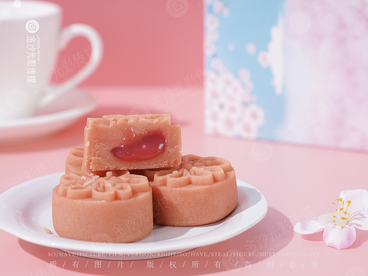 樱花饼图片拍摄 | 少女感