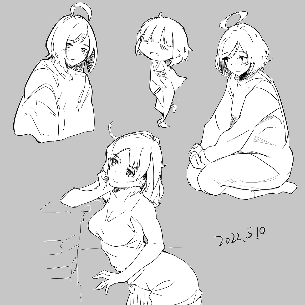 嗯 最近的画画练习~ 多图杀喵 自己小心网线爆炸!