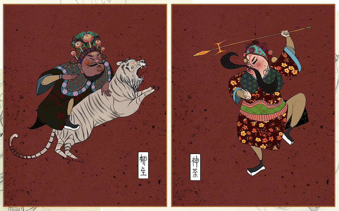 门神（图ZMzE2NzcwOTQ0） - 创作习作 - 站酷设计师沈DAIZI原创素材 - 站酷ZCOOL