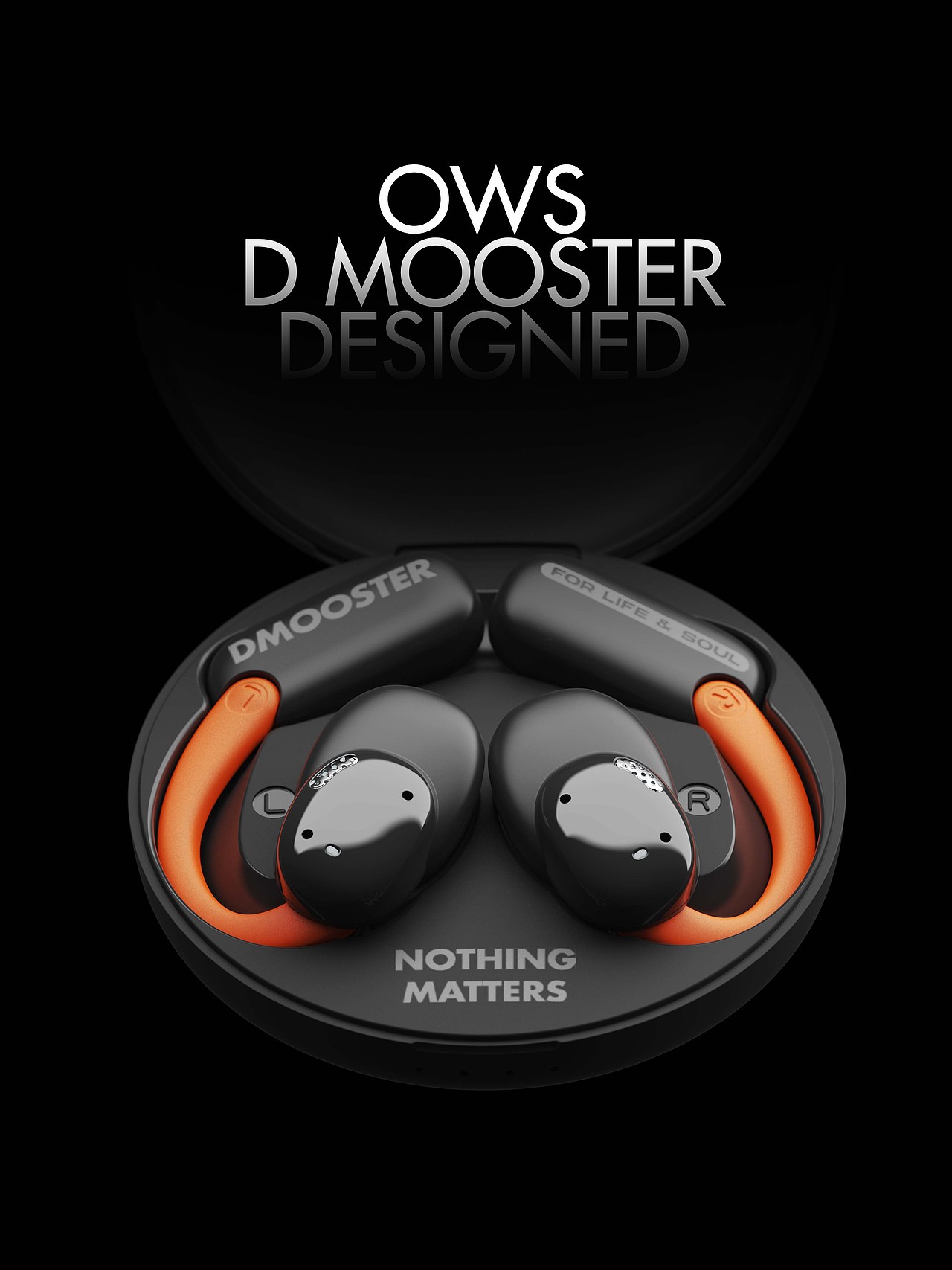 D MOOSTER® | 粉饼盒 OWS蓝牙耳机