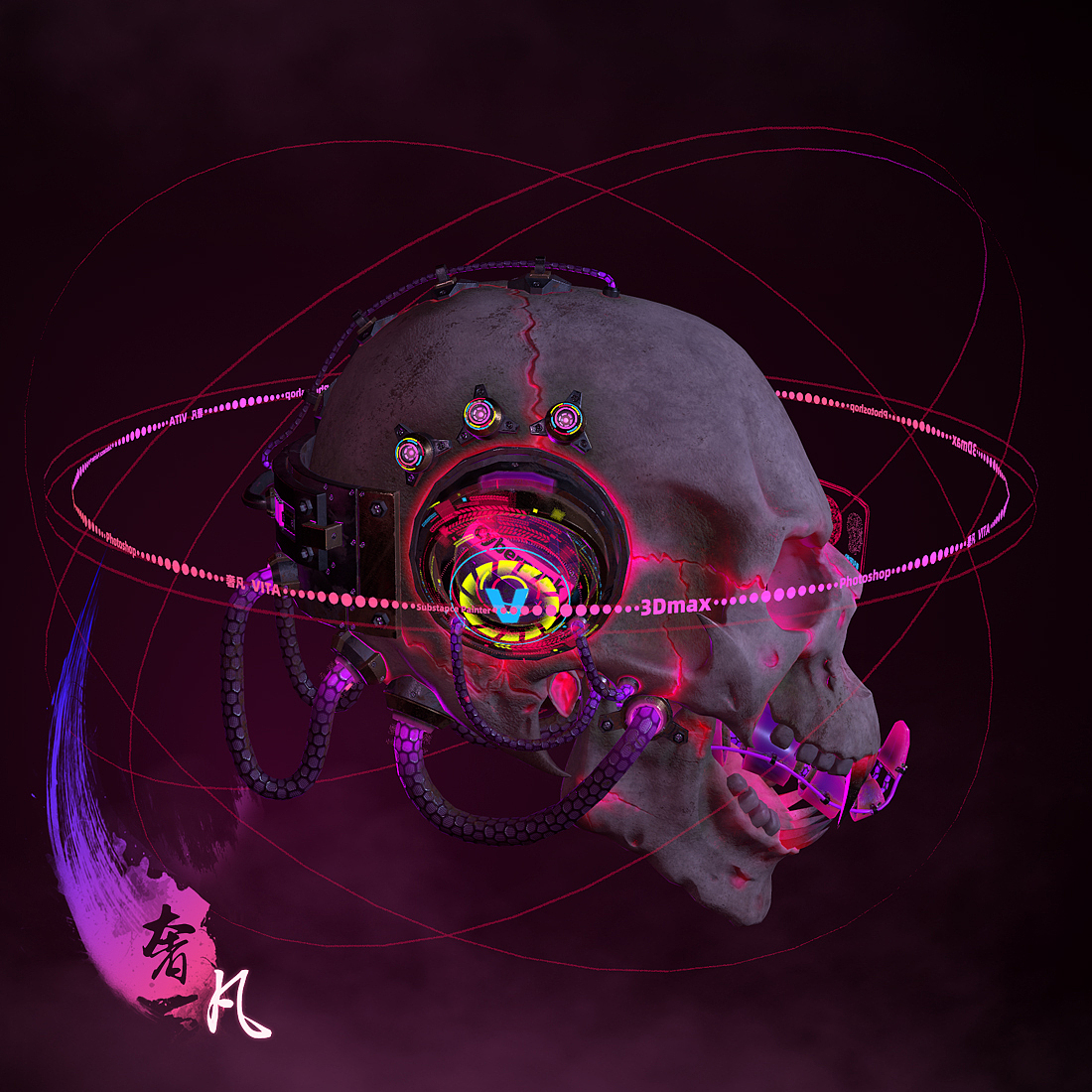 萨博朋克骷髅君（图ZMzA2MzI5ODQw） - 人物/生物 - 站酷设计师奢凡原创素材 - 站酷ZCOOL