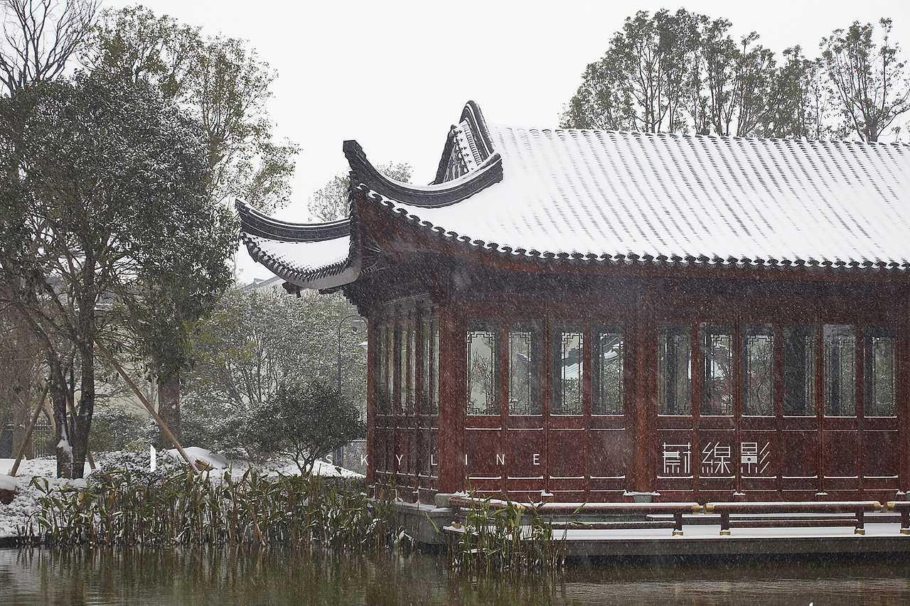 园林拍摄|建筑地产商业摄影|美成仙境的长沙星河湾雪景