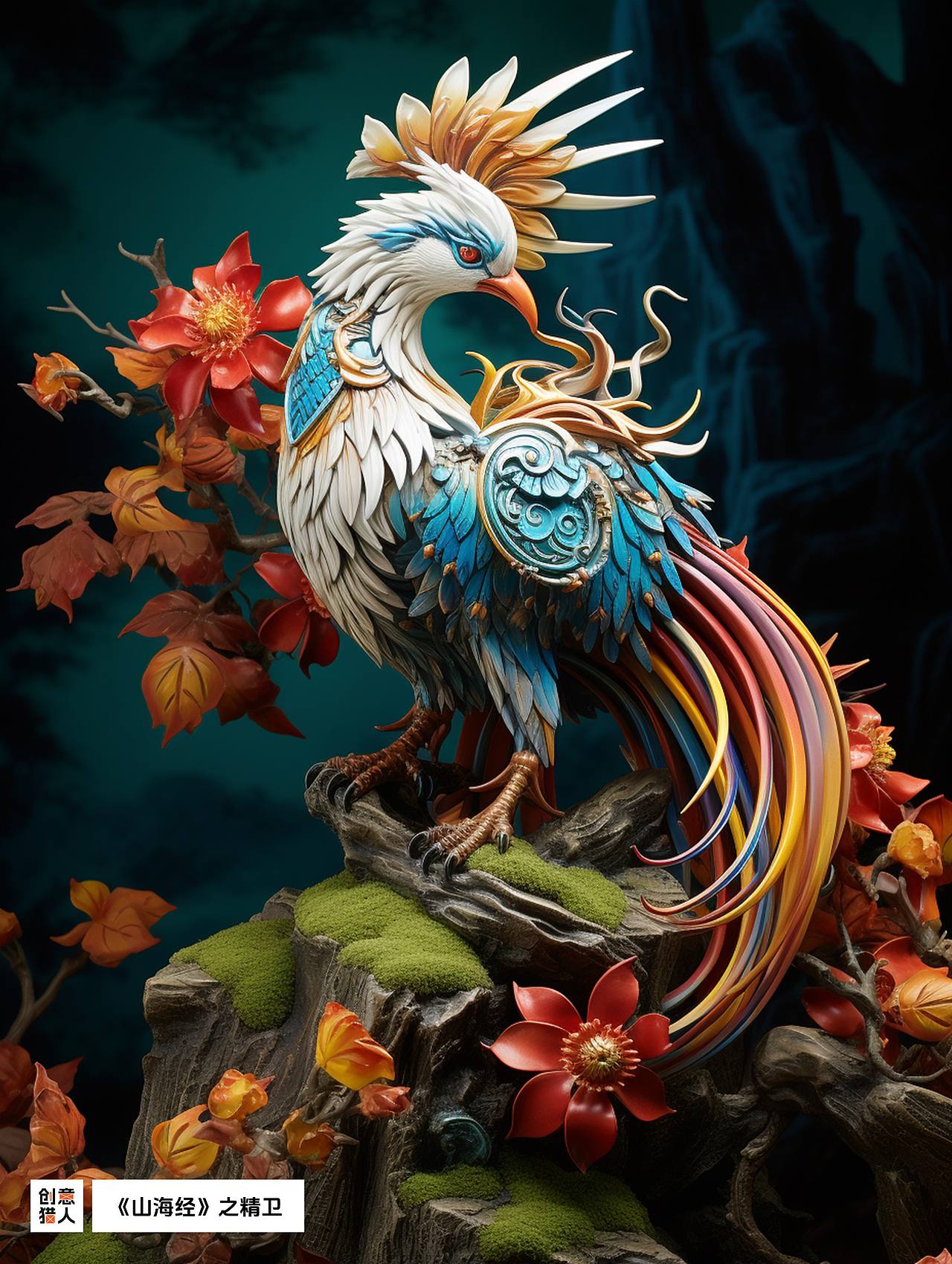 揭秘山海经：Midjourney带你探索古籍中的神兽奇观！（图ZMzU1OTM4MzI0） - AI作品 - 站酷设计师创意猎人原创素材 - 站酷ZCOOL