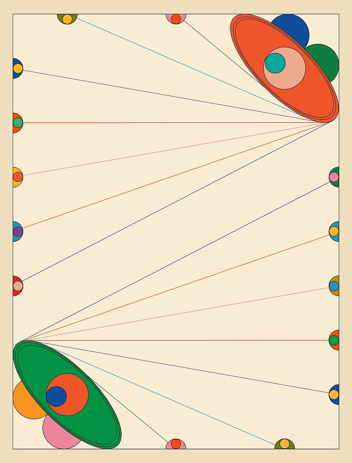 三口设计分享一组 抽象的数字艺术极简主义海报设计