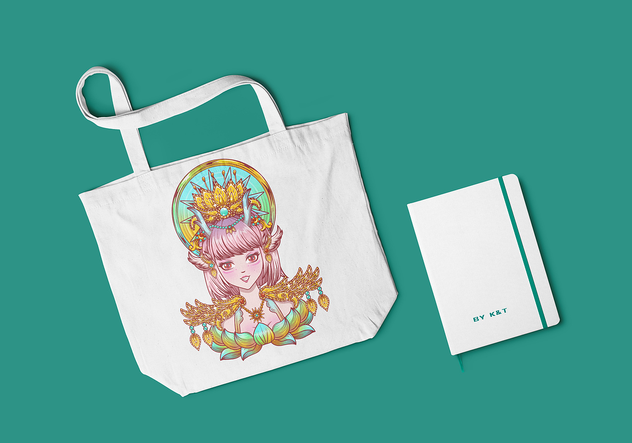 敦煌少女插画设计