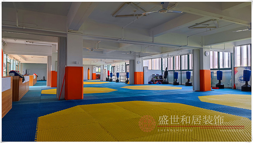 合肥跆拳道馆装修_训练区装修实景