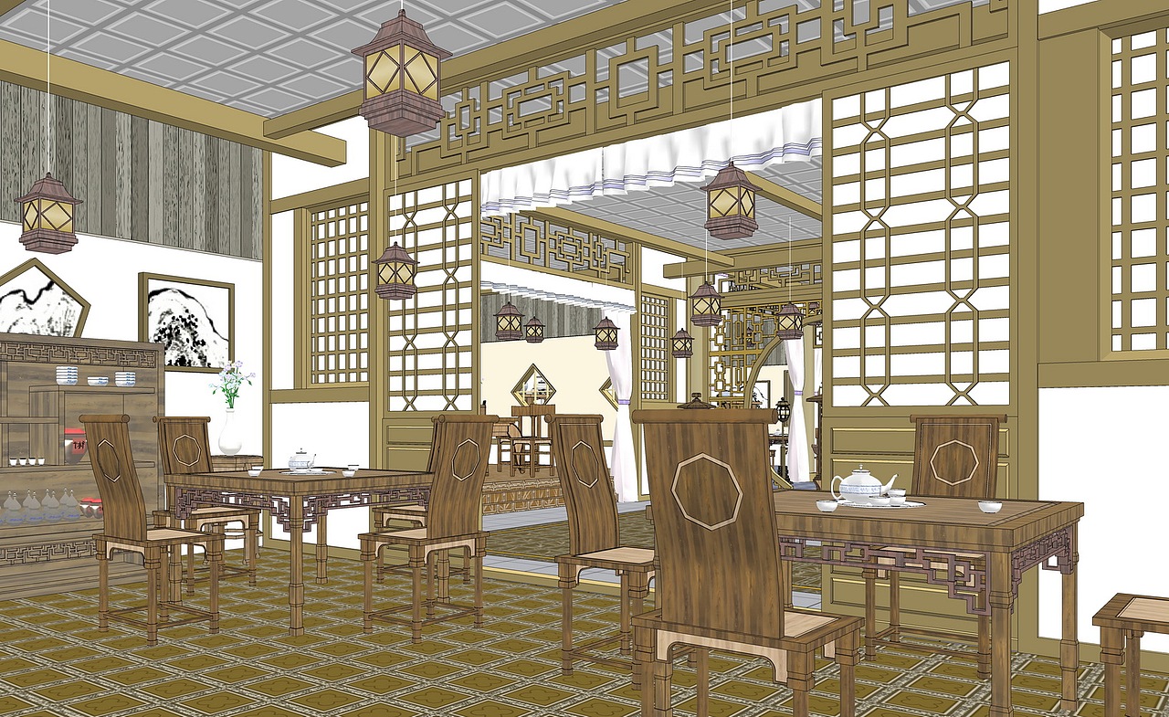 古代客栈su模型下载