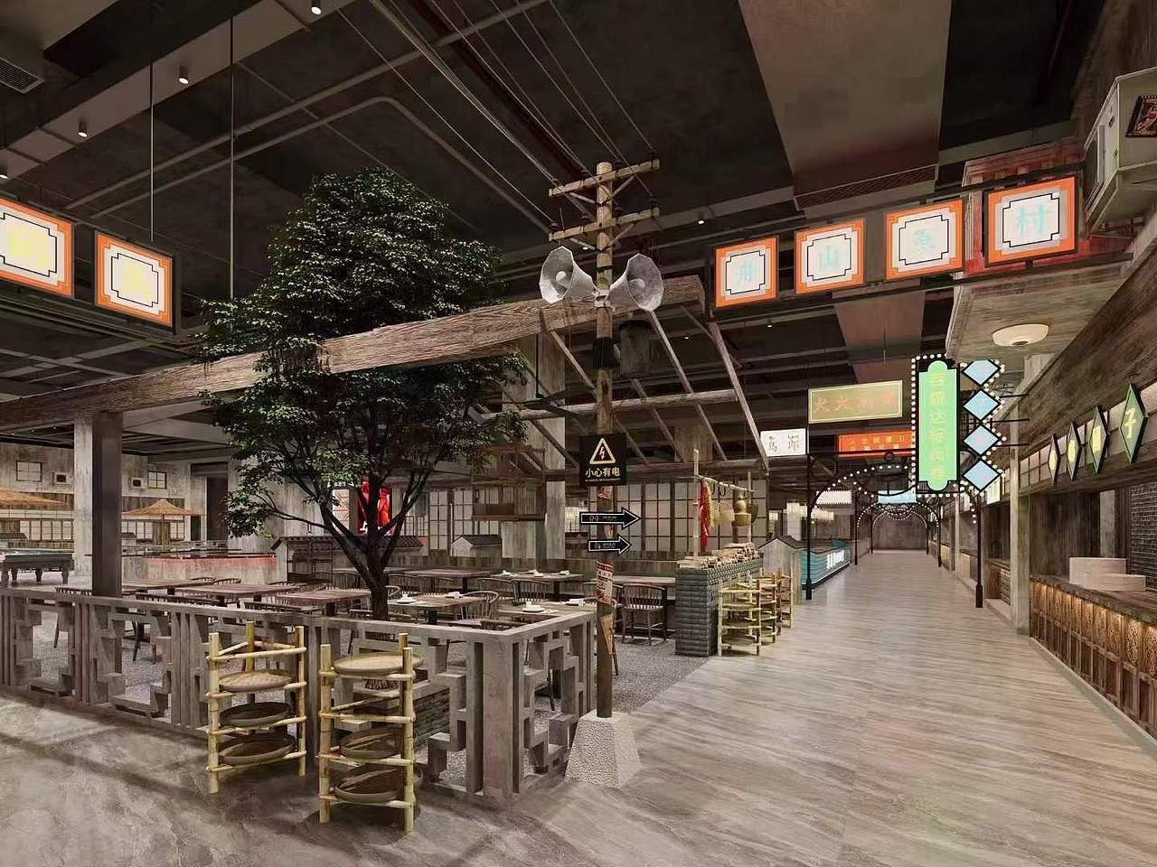 老上海风情·美食城​（图ZMzY3NDI3Njk2） - 酒店餐饮设计 - 站酷设计师姜婉婉原创素材 - 站酷ZCOOL