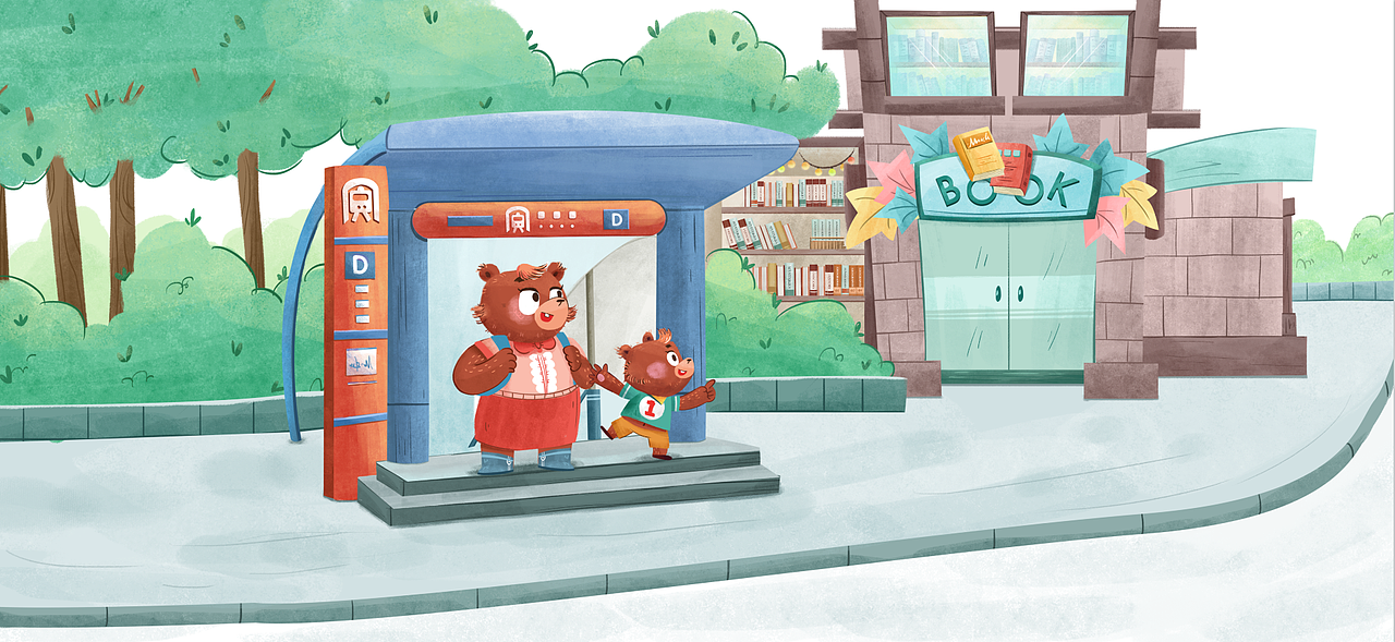 故事插图 | 去坐地铁啦~