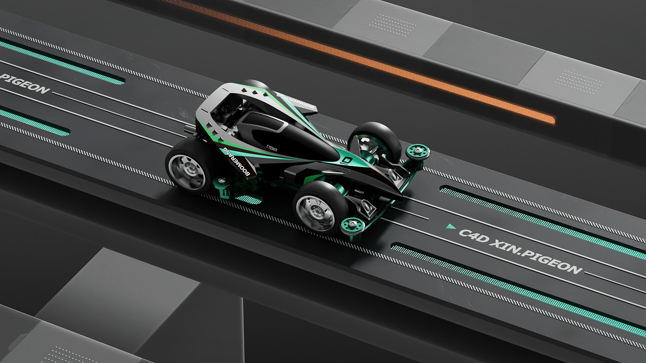 概念动画渲染——田宫迷你四驱车