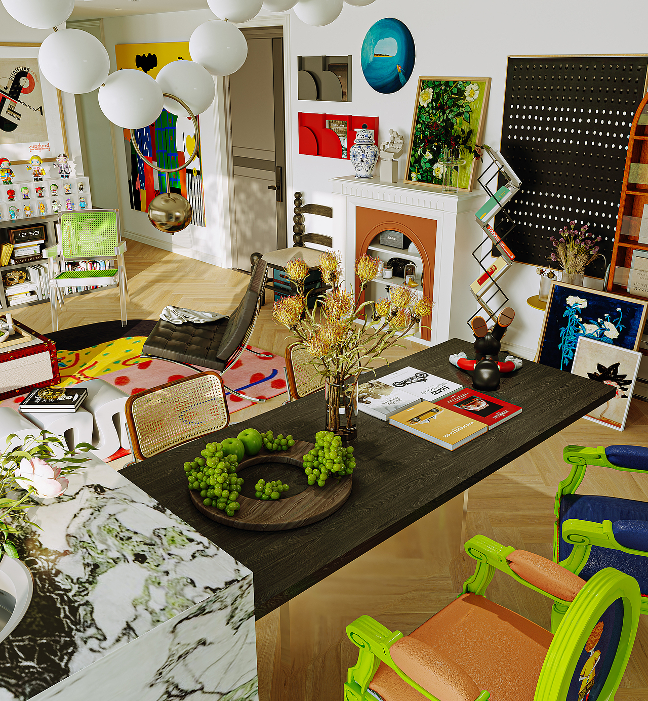 英国艺术家Helen Ford的夏日多巴胺家居配色