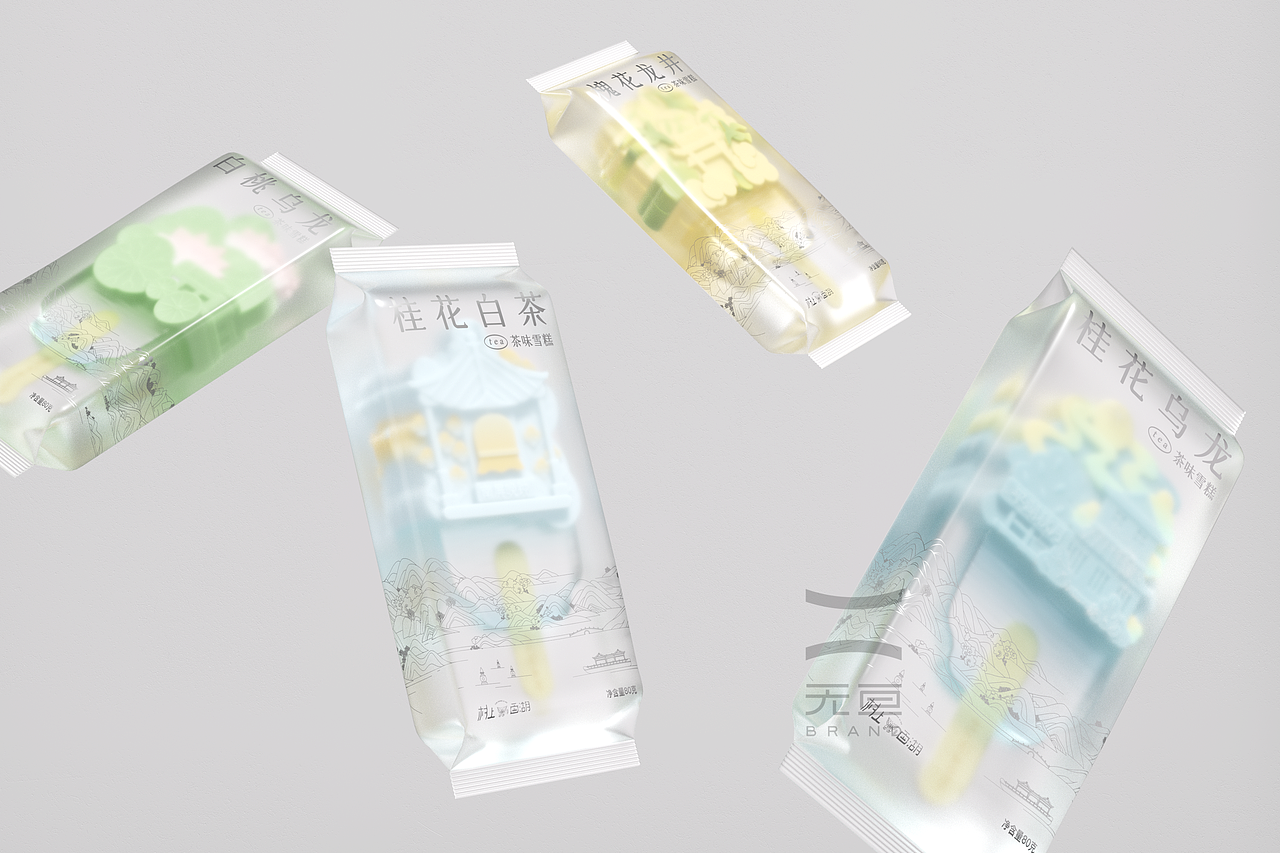 三维技术成就的“西湖十景”茶味文创雪糕产品全案设计