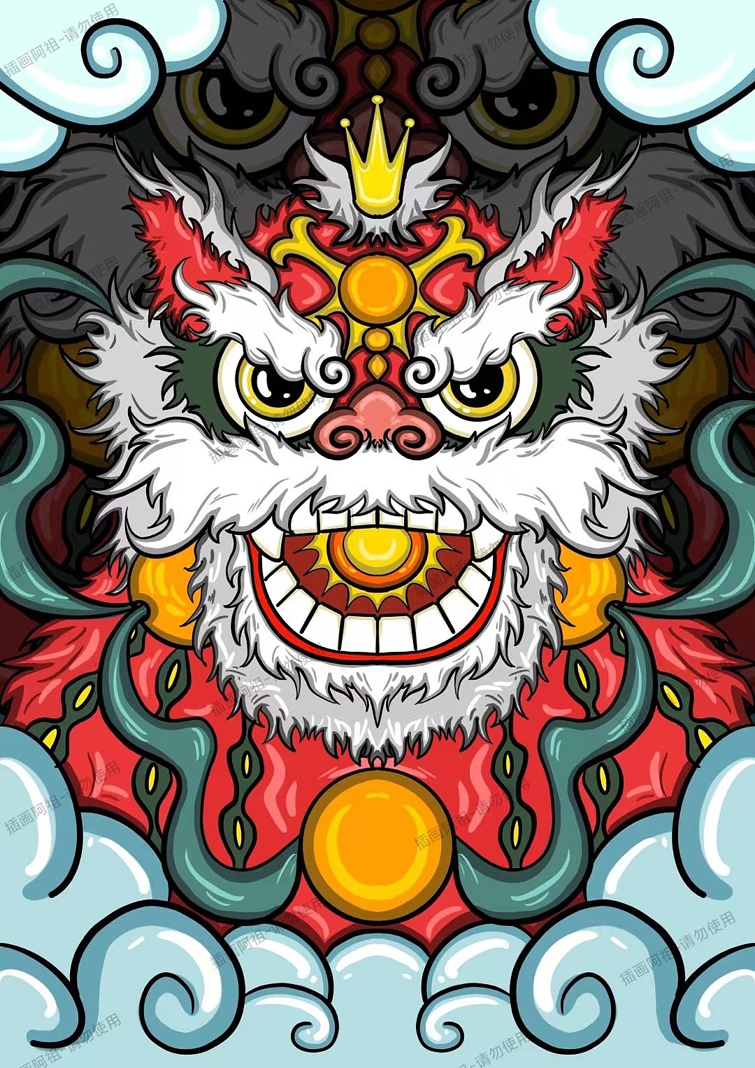 國潮風系列插畫（圖ZMzEwNjY1Njky） - 創(chuàng)作習作 - 站酷設(shè)計師插畫阿祖原創(chuàng)素材 - 站酷ZCOOL