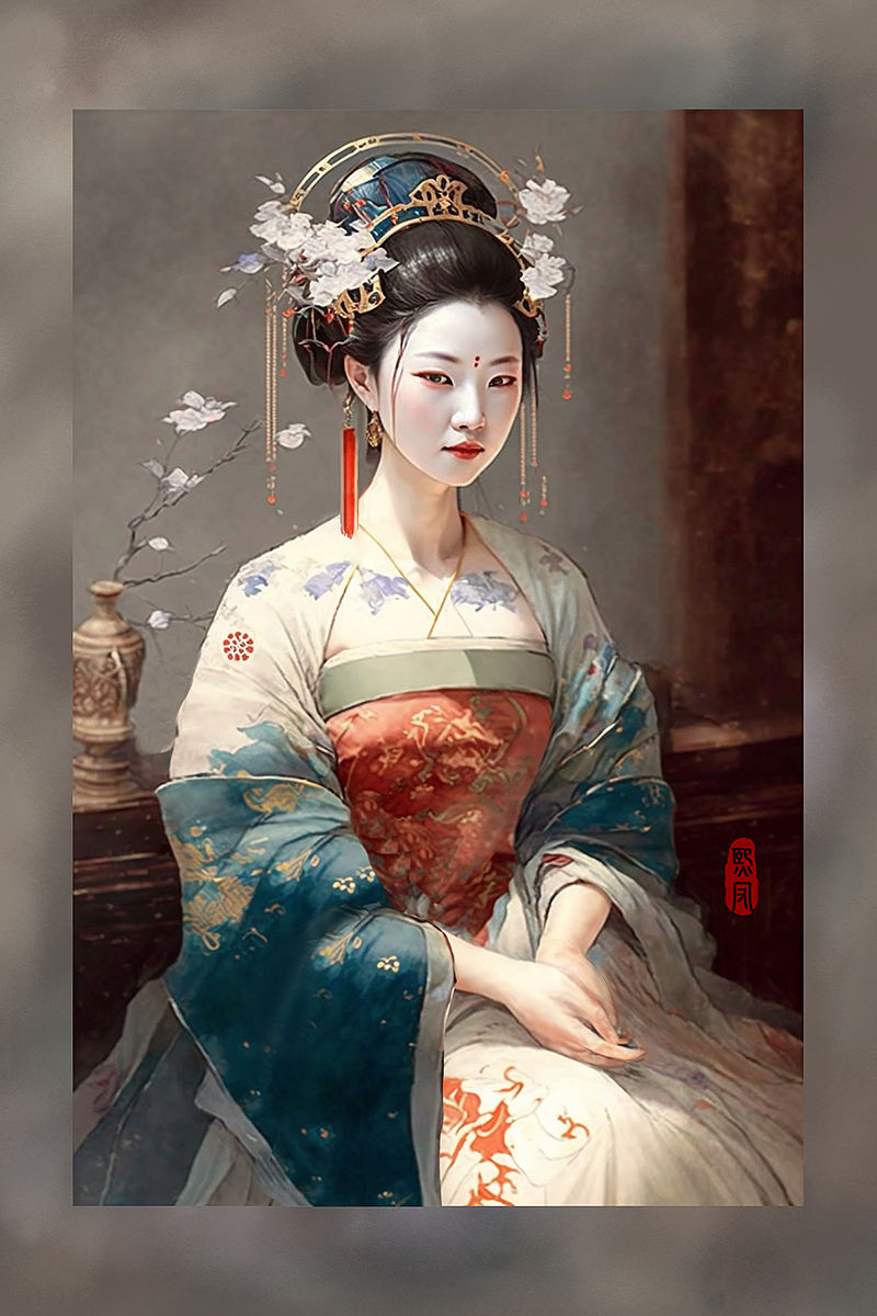 用Ai致敬经典——《红楼梦》金陵十二钗（图ZMzM4MDA3MjU2） - AI作品 - 站酷设计师靳思JS原创素材 - 站酷ZCOOL