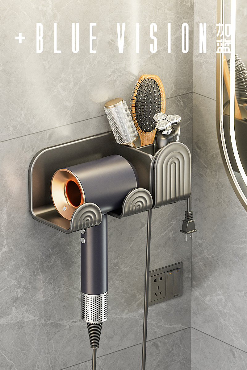 生活好物「吹风机收纳架|渲染|详情」 ✖ 加蓝文化传