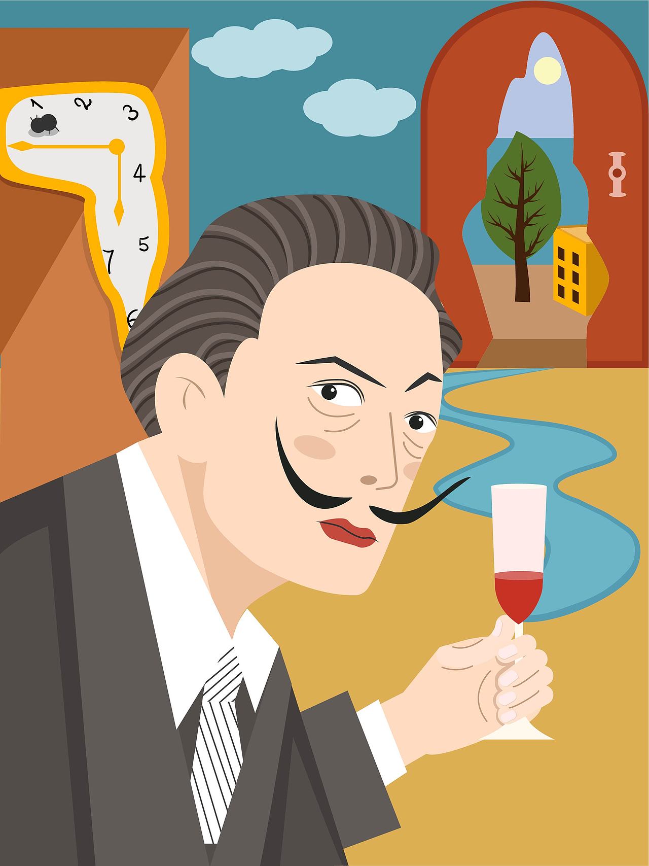 #世界名画100#《当名画走进现实》（图ZMzQzMjk4ODky） - 艺术插画 - 站酷设计师柚兔头了原创素材 - 站酷ZCOOL