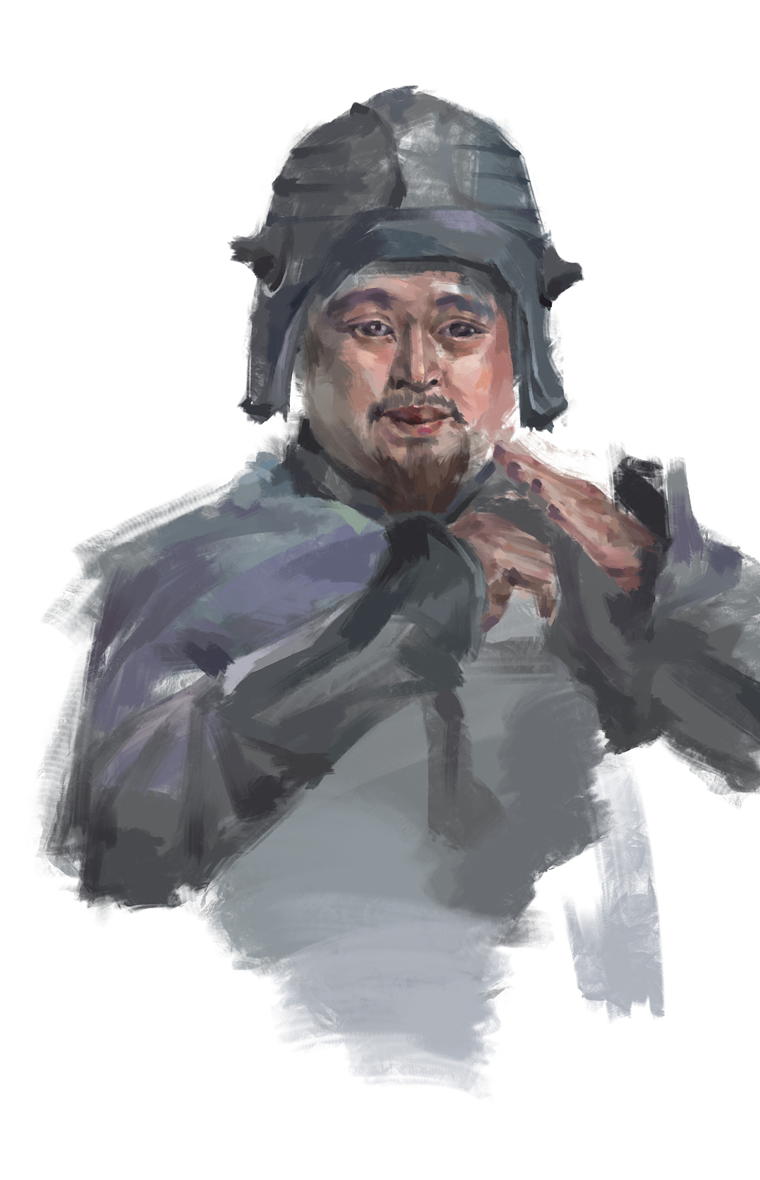 0举报收藏分享原创作品插画创作习作三国邢道荣头像板绘线稿联练习no