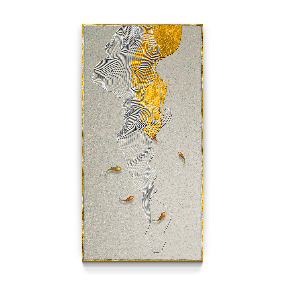 玄关立体浮雕肌理画