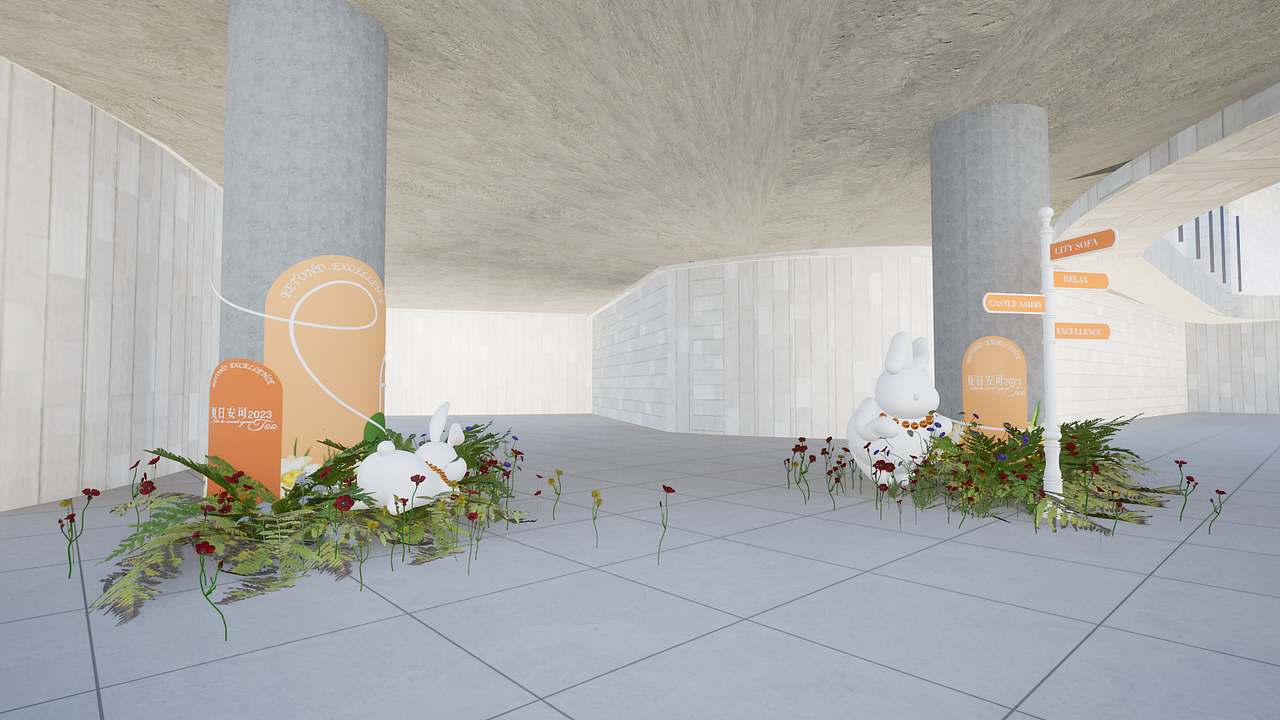 【夏日的安可】济南万象城春夏季节主题大型美陈场景（图ZMzM4NjM0NTI0） - 舞台美术 - 站酷设计师朱多多原创素材 - 站酷ZCOOL