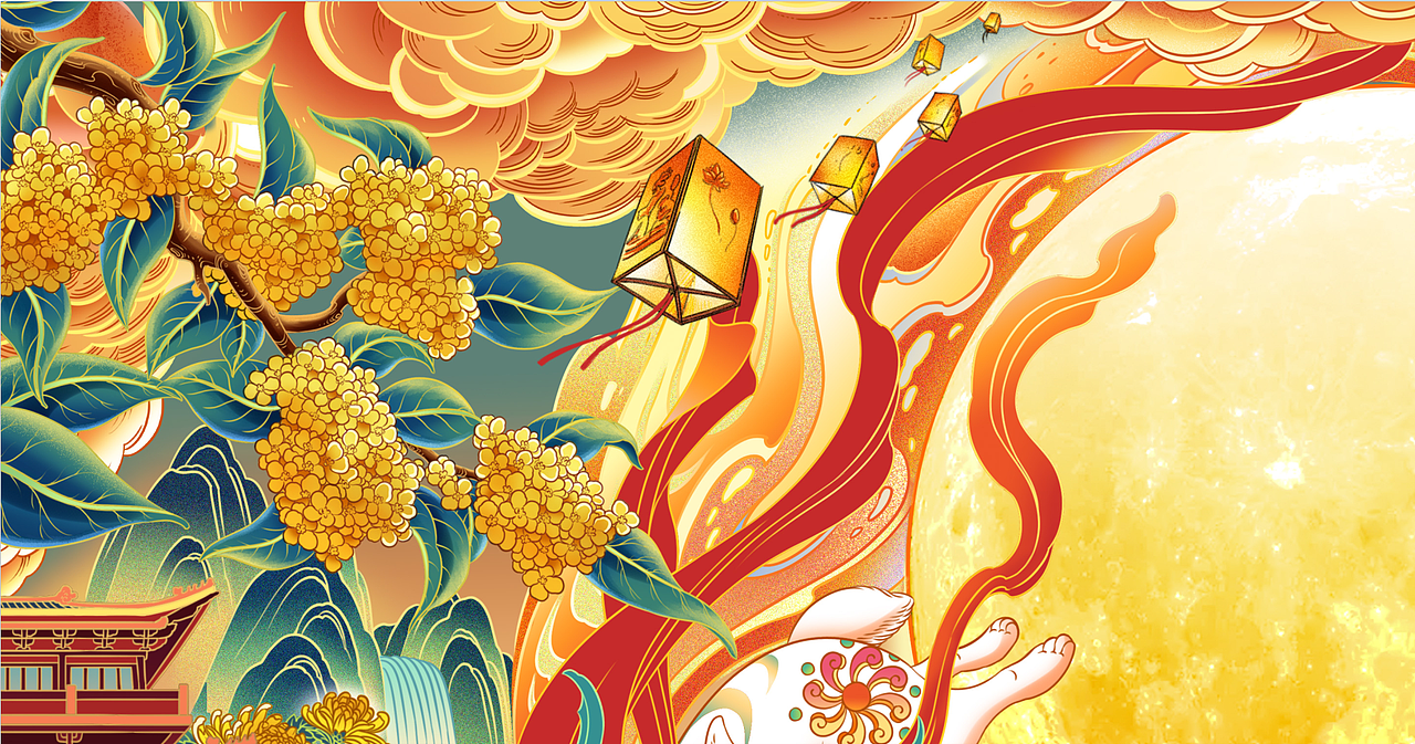 月满千宫 情满中秋——节日礼盒插画(图ZMzE1ODUxNTQw) - 商业插画 - 站酷设计师以爱名之原创素材 - 站酷ZCOOL