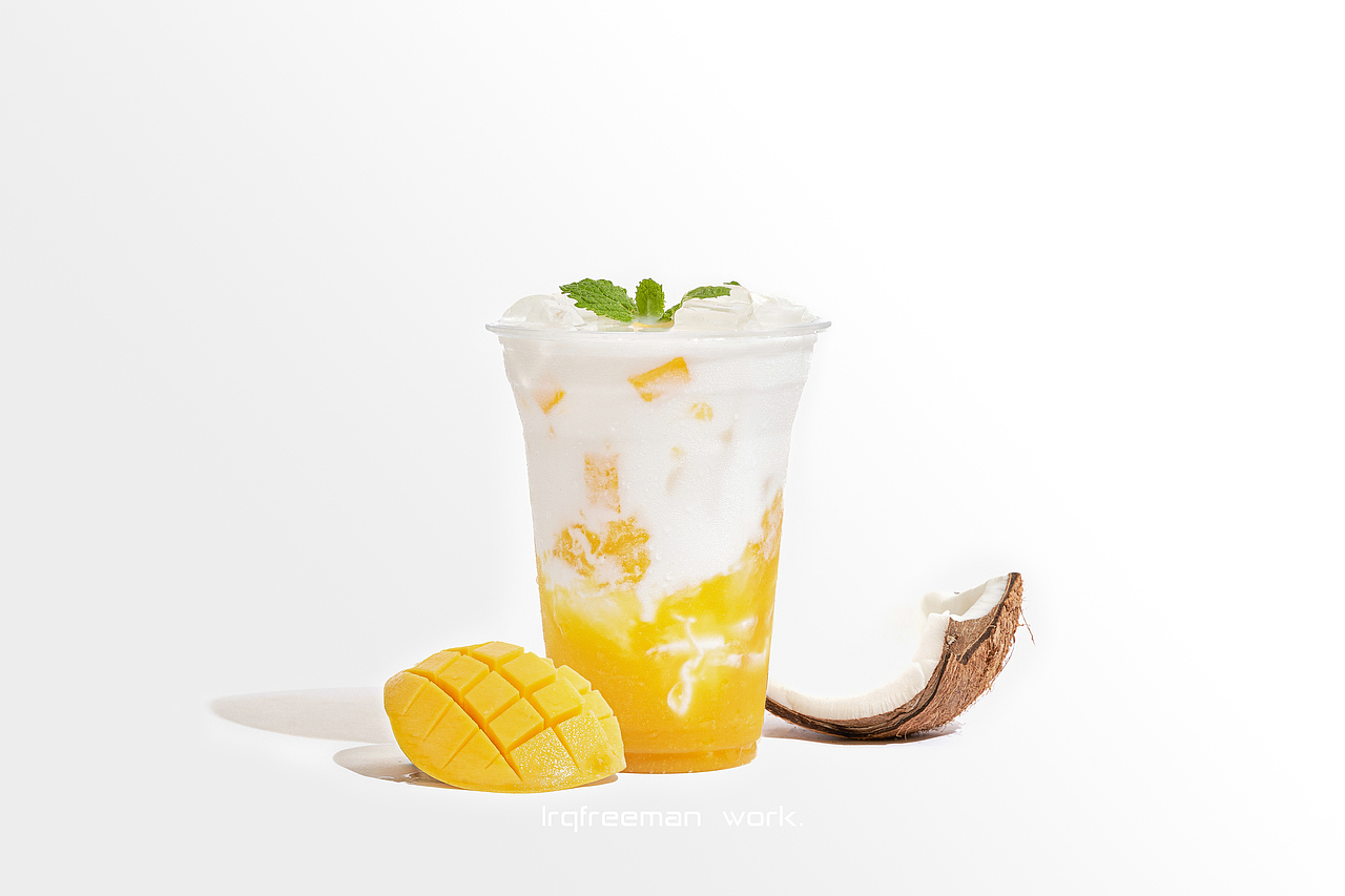 茶饮拍摄 - 椰子树下