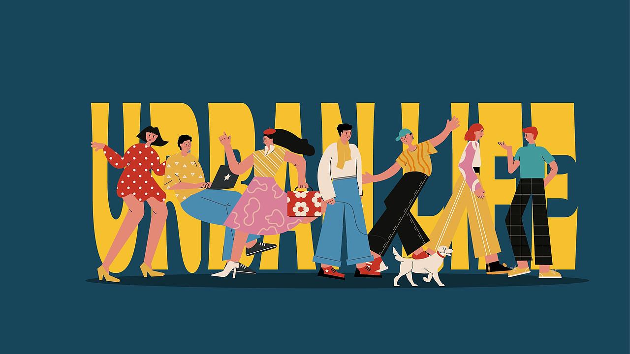 Urban City 人物插画