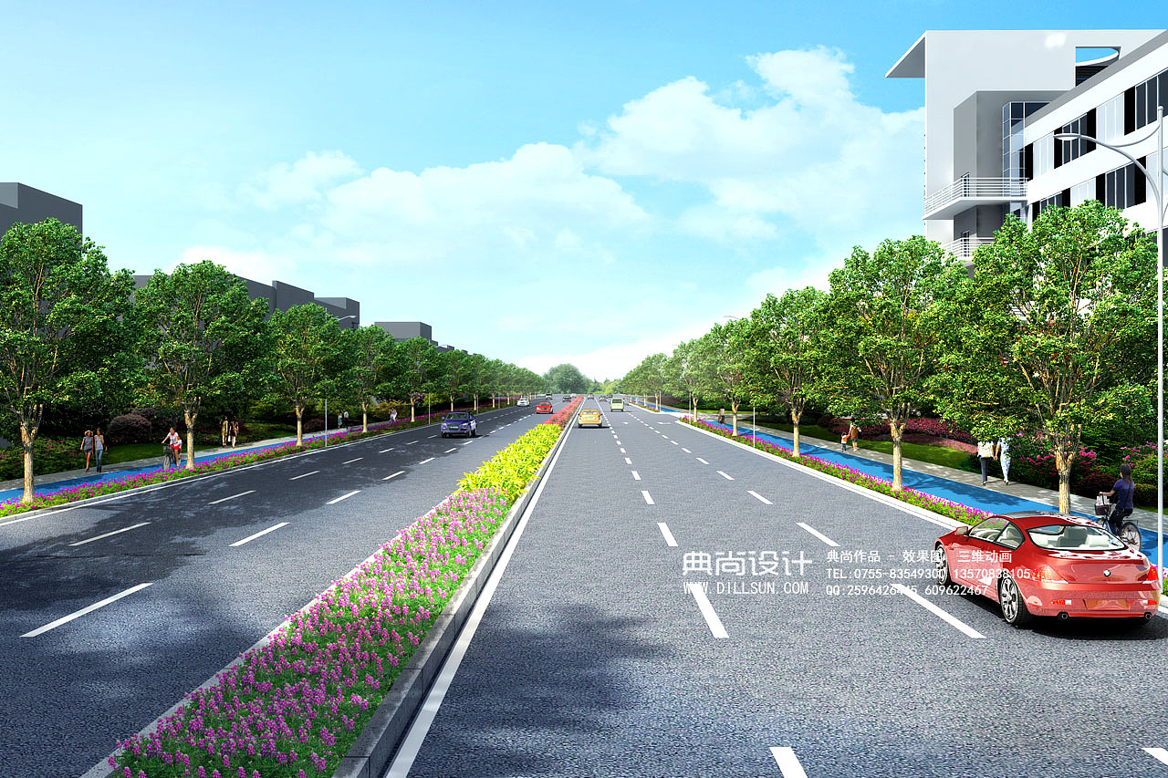 2市政道路设计效果图