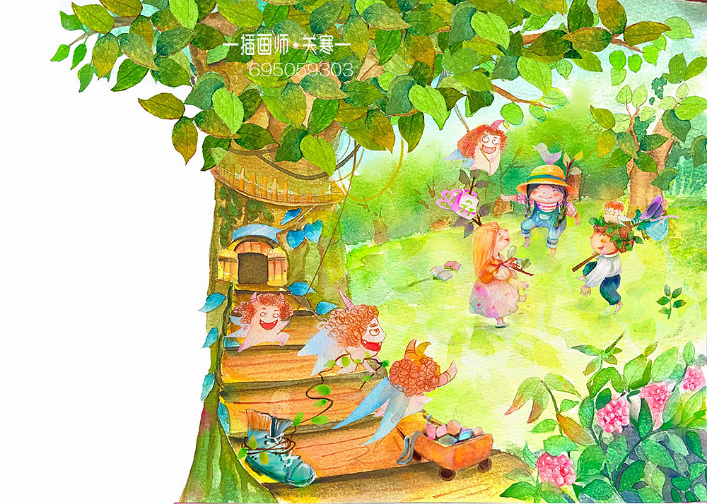 水彩手绘儿童绘本（图ZMzMyODgyNDky） - 绘本 - 站酷设计师关寒原创素材 - 站酷ZCOOL