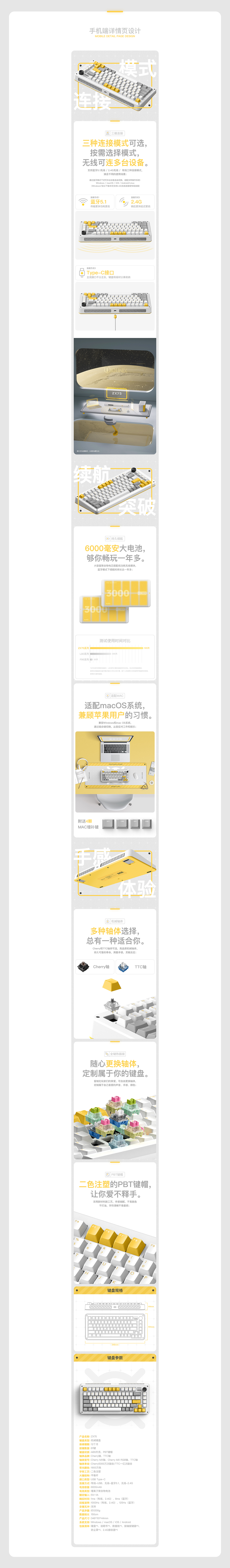 ZX75重力波/M65绿色原野·机械键盘视觉方案